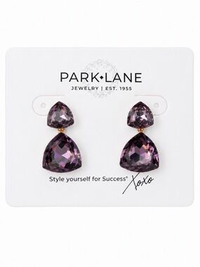 Park Lane Amethyst-Tone Faceted Drop Earrings